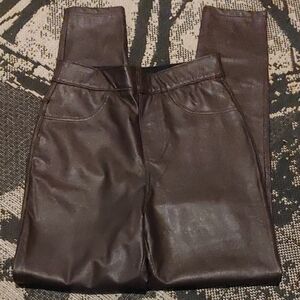 Gentle Fawn Brown Faux Leather Pants Sz Sm